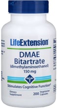 Life Extension DMAE Bitartrate 150 mg 200 Veg Caps Диметиламиноэтанол