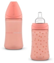 Пляшечка для годування Suavinex Basics 270 мл 2шт рожева (307608/2)