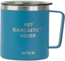 Термокружка Kite Me Sarcastic Never 400 мл синяя (k22-379-02-1)