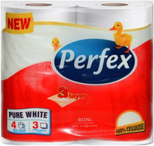 Perfex Pure White Туалетная бумага трехслойная 4 шт.