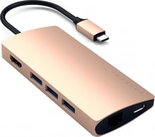 Satechi Adapter USB-C to USB-C+RJ45+HDMI+3xUSB3.0 Gold (ST-TCMA2G)