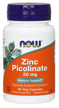 NOW Foods Zinc Picolinate 50 mg 60 veg caps Цинк пиколинат