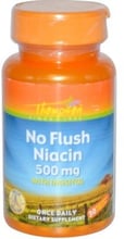 Thompson No Flush Niacin 500 mg 30 Veggie Caps Витамин B3