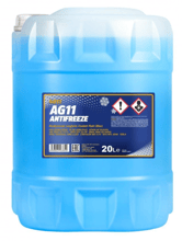 Антифриз Mannol 4011 Longterm Antifreeze AG11 -40°C 20л синий готовый раствор (MN4011-20)