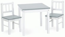Стол с 2 стульями Klups Joy бело-серый