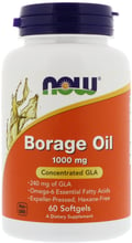 NOW Foods Borage Oil 1000 mg 60 caps (Масло огуречника)