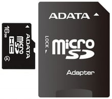 ADATA 16GB microSDHC Class 4 + adapter (AUSDH16GCL4-RA1)