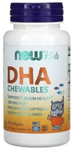 NOW Foods DHA 100 mg CHEWABLE SGELS 60 SGELS Докозагексаеновая кислота и рыбий жир омега-3