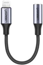 Ugreen Adapter Lightning для 3.5mm F Headphone Jack 10cm Grey (30756)