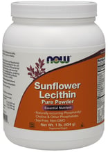 Now Foods Sunflower Lecithin Pure Powder 454 g /45 servings/