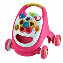 Детская каталка-ходунки с сортером Аbero 91157 погремушки в наборе (Розовый 91157(Pink))