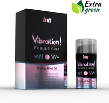 Жидкий вибратор Intt Vibration Bubble Gum EXTRA GREEN (15 мл)