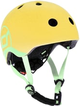 Шлем защитный детский Scoot&Ride лимон, с фонариком, 51-55см (S/M) (SR-190605-LEMON)