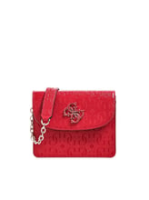 Женская сумка кросс боди Guess Chic Shine Mini Crossbody Flap красная (HWSG7746780-BER)