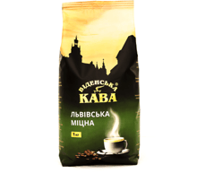Кофе Віденська кава Львівська Міцна в зернах 1 кг (4820000371100)