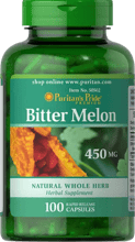 Puritan's Pride Bitter Melon 450 mg Горькая дыня 100 Капсул