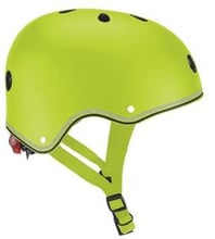 Шлем защитный детский GLOBBER, зеленый, с фонариком, 48-53см (XS/S)