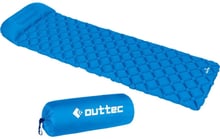 Надувной коврик Outtec с подушкой соты голубой 195х55х5 см (5907766664727)