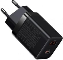 Baseus Wall Charger USB+USB-C Super Si Pro 30W Black (CCSUPP-E01)