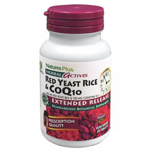 Natures Plus Herbal Actives Red Yeast Rice & CoQ10 30 caps Красный дрожжевой рис + коэнзим Q10