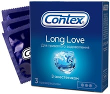 Презервативы латексные с силиконовой смазкой Contex №3 Long Love с анестетиком