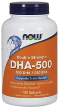 Now Foods DHA-500/EPA-250  двойная сила 180 softgels