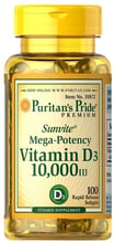 Puritan's Pride Vitamin D3 10,000 IU 100 caps (PTP-35872)