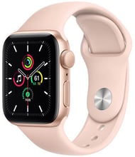 Apple Watch SE 40mm GPS Gold Aluminum Case with Pink Sand Sport Band (MYDN2) UA