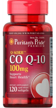 Puritan's Pride Q-SORB Co Q -10 100 mg Коензим Q-10 120 гелевих капсул