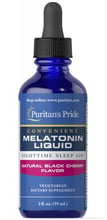 Puritan's Pride Melatonin liquid Natural Black Cherry Flavor 1 mg Мелатонин жидкий со вкусом вишни 59 мл