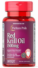 Puritan's Pride Maximum Strength Red Krill Oil 1500 mg (255 mg Active Omega-3)-30 Softgels