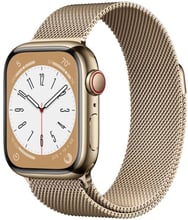 Apple Watch Series 8 41mm GPS+LTE Gold Stainless Steel Case with Gold Milanese Loop (MNJG3/MNJE3/MNJF3)