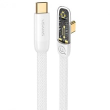 Usams Cable USB-C to USB-C Right-Angle PD 100W 1.2m White (US-SJ584)