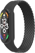 Fashion Braided Solo Loop (L) Charcoal for Xiaomi Mi Band 7/6/5/4