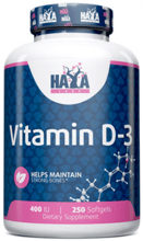 Haya Labs Vitamin D-3 / 400 IU Вітамін D3 400 ME 250 софт гель