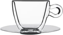 Чашка Luigi Bormioli Thermic Glass для капучино блюдцем 165 мл 4 пр. (10086/01)