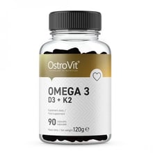 OstroVit Omega 3 D3 + K2 Омега 3 и Витамин К2 90 капсул