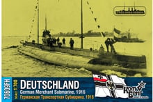 Немецкая торговая субмарина COMBRIG 1916 (полная версия корпуса, уотерлиния)