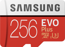 Samsung 256GB microSDXC Class 10 UHS-I U3 Evo Plus + adapter (MB-MC256HA/RU)