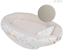 Кокон для сна с ограничителем Voksi Baby Nest Premium White Flying белый с узором (11008156-White-Flying)