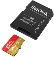 SanDisk 512GB microSD C10 UHS-I U3 Extreme V30 + адаптер (SDSQXAV-512G-GN6MA)
