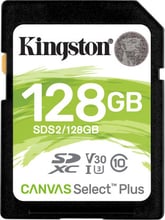 Kingston 128GB SDXC Class 10 UHS-I U3 V30 Canvas Select Plus (SDS2/128GB)