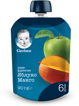 Пюре Gerber яблоко и манго 90 г (1227012)