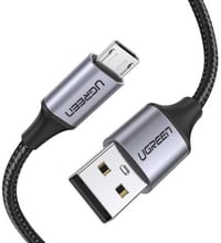 Ugreen Aluminum Braid USB Cable to microUSB 2m Black (60148)