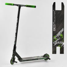 Самокат трюковый Best Scooter CRASH черно-зеленый (41747)