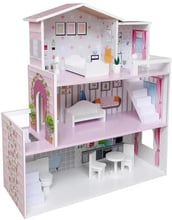 Деревянный игрушечный домик FreeON розовый (47290)