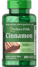 Puritan's Pride Cinnamon 500 mg 100 caps (PTP-14020)