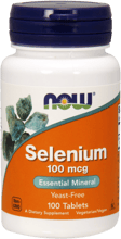 NOW Foods Selenium Yeast Free 100 mcg Селен без дрожжей 100 таблеток