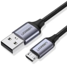 Ugreen Aluminum Braid USB Cable to microUSB 1m Black (60146)