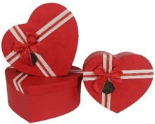 Подарункові коробки UFO M53310-001 Набір 3 шт Red Heart серд
